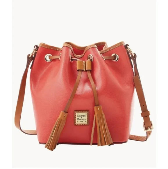 NWT Dooney Bourke Serena Crossbody Saffiano Bucket Bag w/Pouch